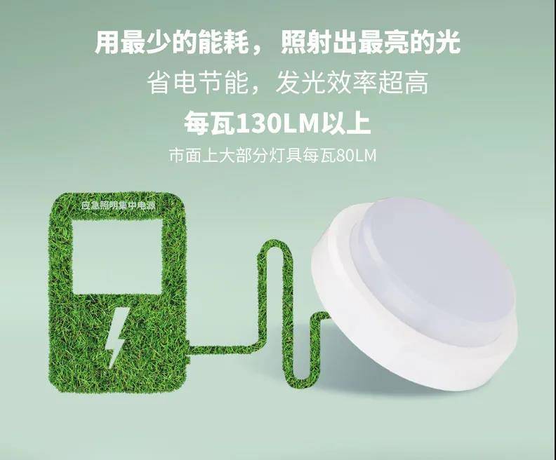 光效大于130LM/W雾罩吸顶灯--消防照明高效节能设计新纪录