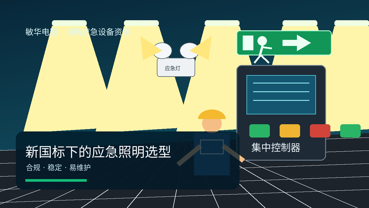 敏华消防应急照明系统：从新国标到项目落地，设备选型要看这四点